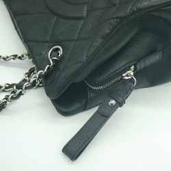 CHANEL Coco Mark Matelasse Chain Shoulder Tote Bag Soft Caviar Skin A66871