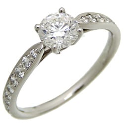 Tiffany Harmony Round Brilliant Engagement 0.56ct Ladies Ring 66651 Pt950 Platinum Size 10