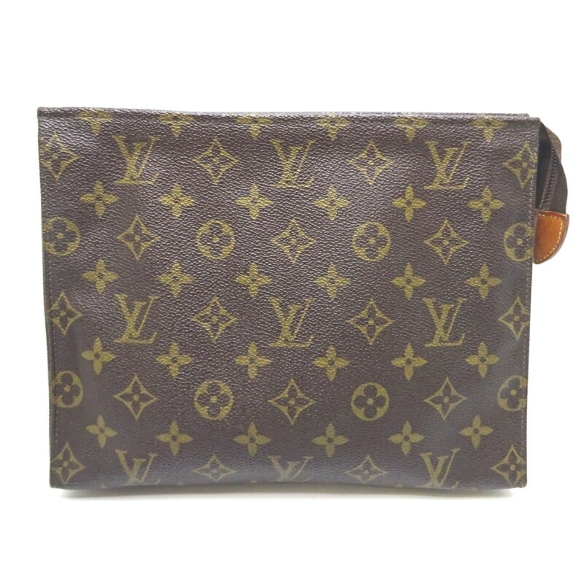 Louis Vuitton Poche Toilette 26 Women's and Men's Second Bag M47542 Monogram Brown