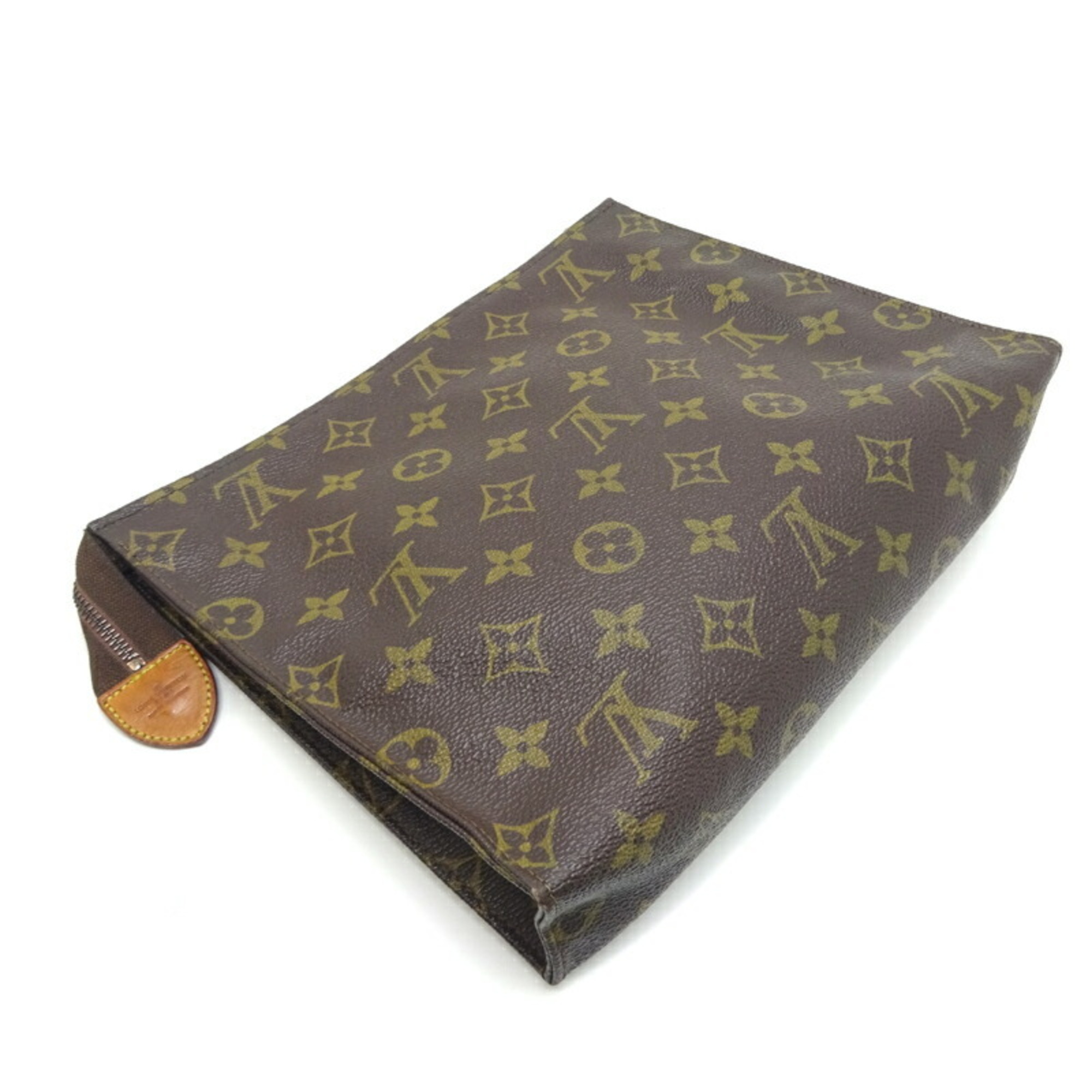 Louis Vuitton Poche Toilette 26 Women's and Men's Second Bag M47542 Monogram Brown