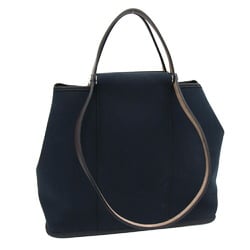 Hermes handbag Cabag PM black canvas leather □M stamped 2009 production tote bag shoulder ladies HERMES