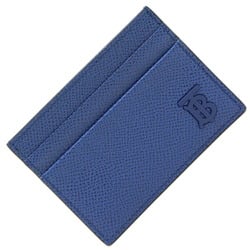 Burberry Card Case Blue Leather Holder Pass Women Men BURBERRY