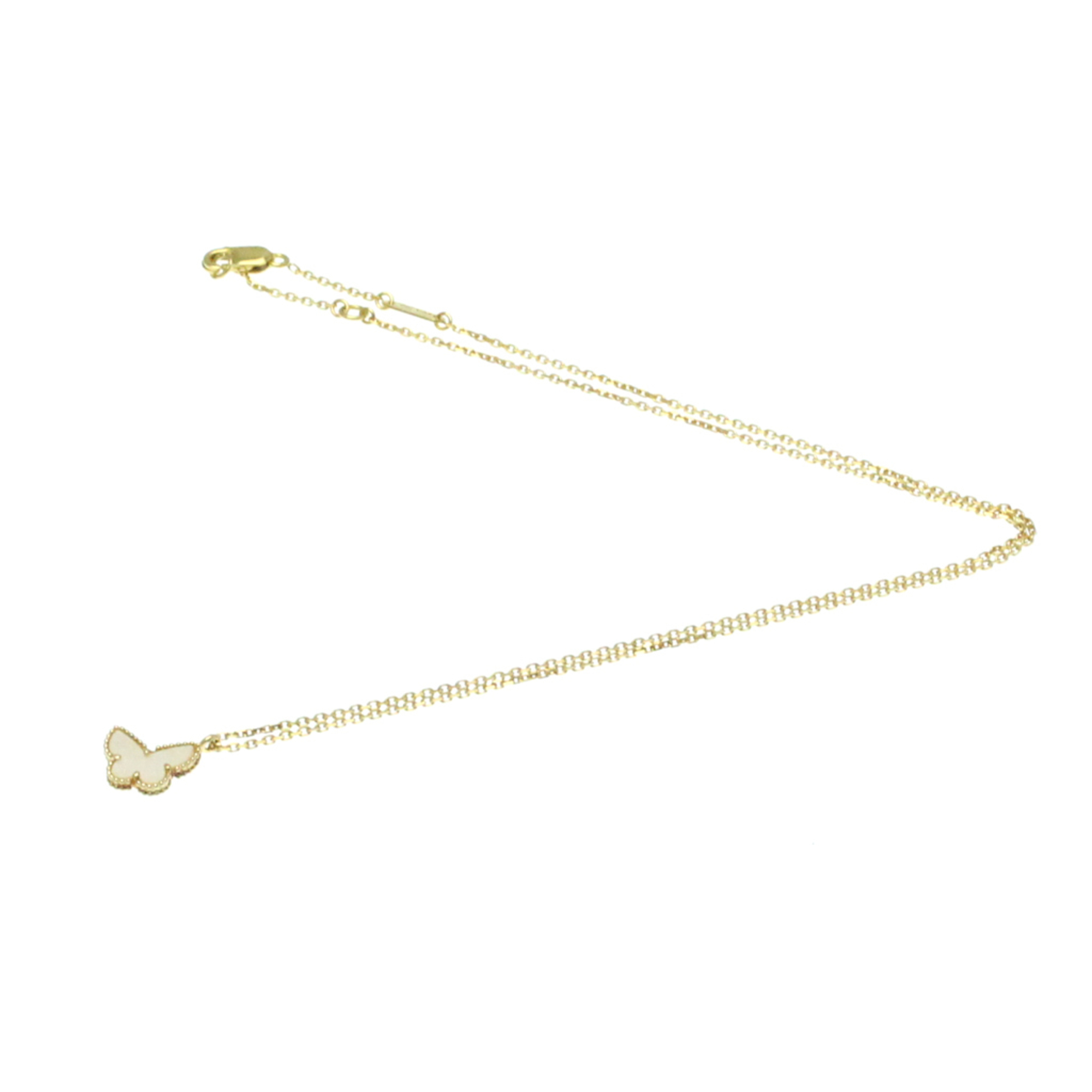 Van Cleef & Arpels Sweet Alhambra Papillon Yellow Gold (18K) No Stone Men,Women Fashion Pendant Necklace