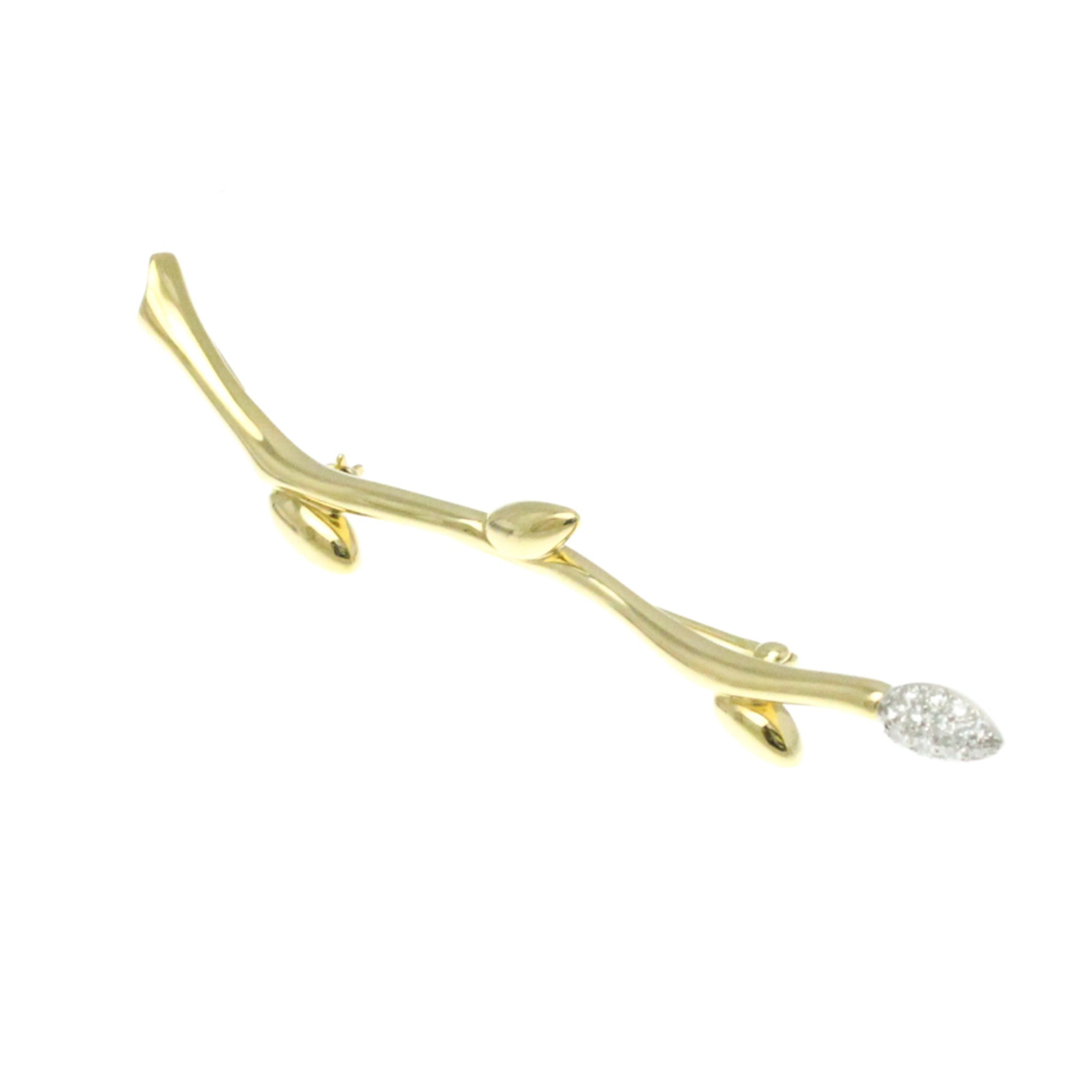 Tiffany Leaf Motif Diamond Brooch Platinum,Yellow Gold (18K) Diamond Brooch Gold,Silver