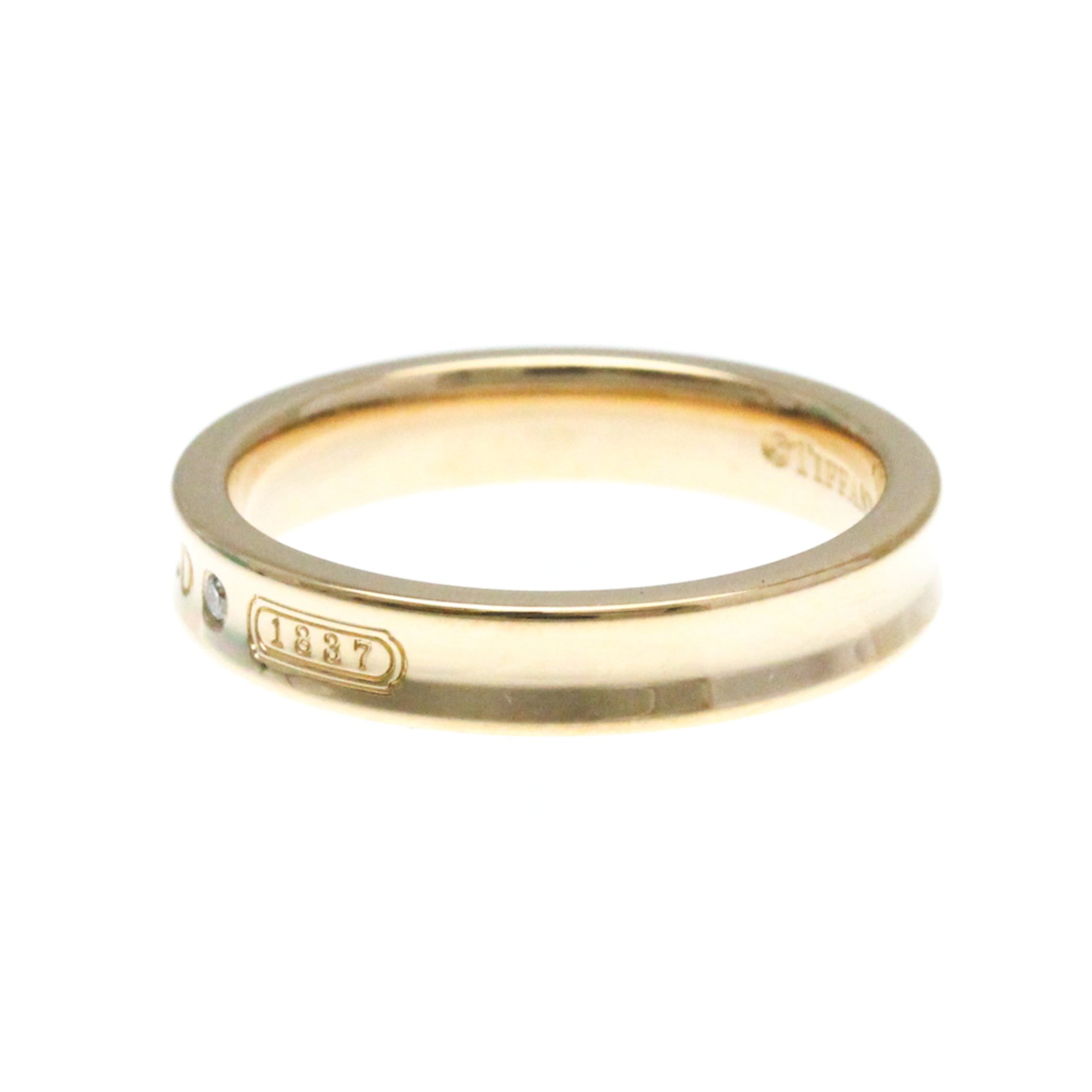 Tiffany 1837 2P Diamond Narrow Ring Pink Gold (18K) Fashion Diamond Band Ring Pink Gold