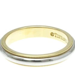 Tiffany Classic Milgrain Ring Platinum,Yellow Gold (18K) Fashion No Stone Band Ring Gold,Silver