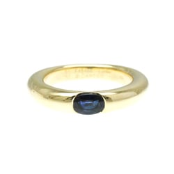 Cartier Ellipse Blue Sapphire Ring Yellow Gold (18K) Fashion Sapphire Band Ring Gold