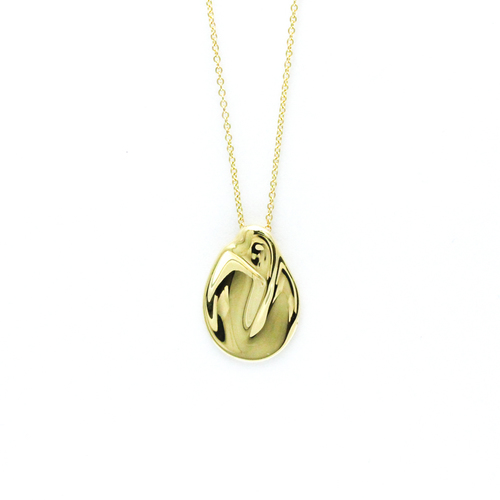 Tiffany Madonna Necklace Yellow Gold (18K) No Stone Women,Men Fashion Pendant Necklace (Gold)