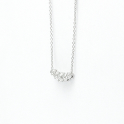 Tiffany Jazz Graduated Necklace Platinum Diamond Men,Women Fashion Pendant Necklace (Silver)