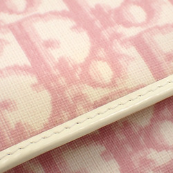 Christian Dior Women's Bi-fold Long Wallet White Pink Canvas TCD43016 Trotter 2 C200452