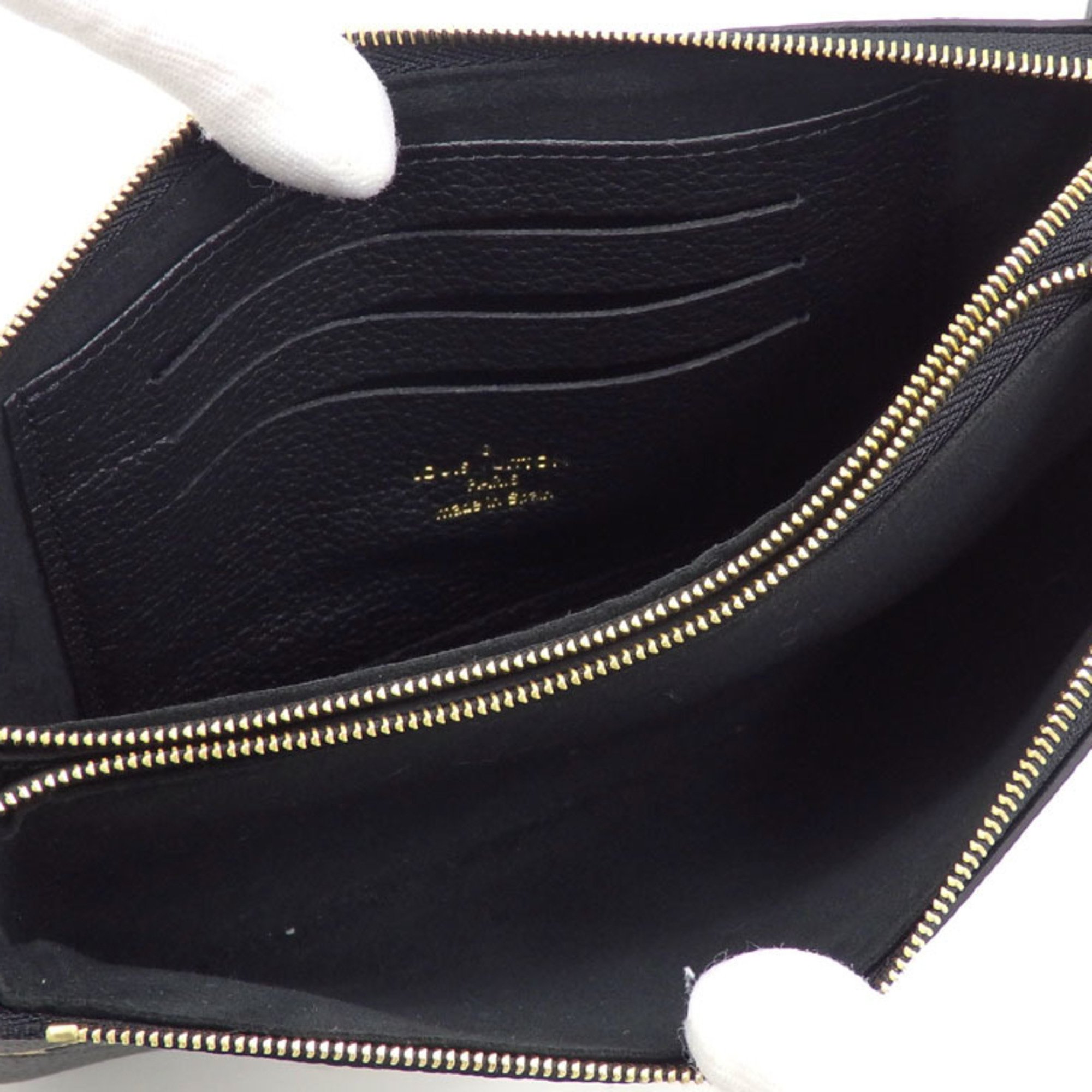 Louis Vuitton Shoulder Bag Bicolor Monogram Empreinte Pochette Double Zip Women's M80787 Black Beige A6047142