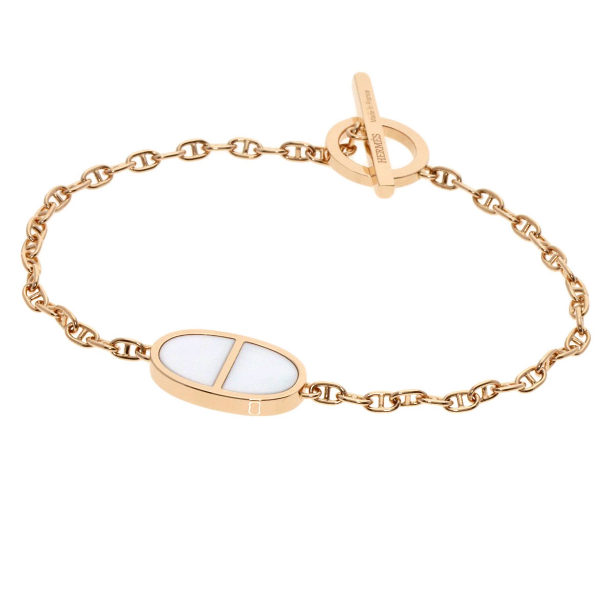 Hermes Chaine d'Ancre Verso SH size bracelet K18 pink gold ladies HERMES