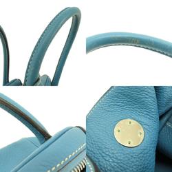 Hermes Lindy 30 Blue Jean Handbag Taurillon Women's HERMES