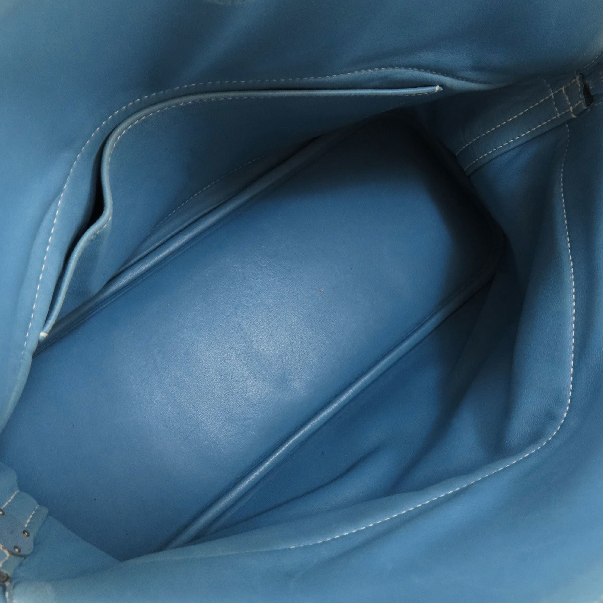 Hermes Bolide 31 Blue Jean Handbag Taurillon Women's HERMES