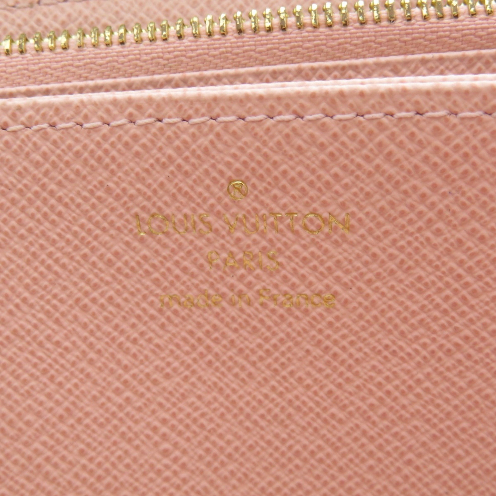 Louis Vuitton M41894 Zippy Wallet Monogram Rose Ballerine Long Canvas Women's LOUIS VUITTON