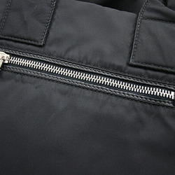 Prada Handbag BR4521 Black Blue Nylon Leather Reversible Check Pattern Shoulder Bag Women's PRADA