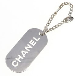 Chanel Bag Charm Silver Metal 05V 2005 Model Women's Key Holder Ring Plate Dog Tag CHANEL