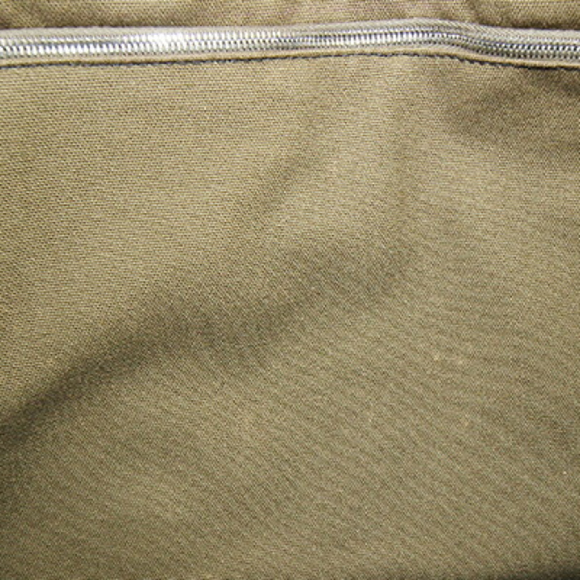 Hermes Handbag Foult Tote MM Olive Navy Cotton Canvas Bag Women's Men's HERMES