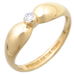 Tiffany Peretti Double Teardrop Diamond Women's Ring, 750 Yellow Gold, Size 13