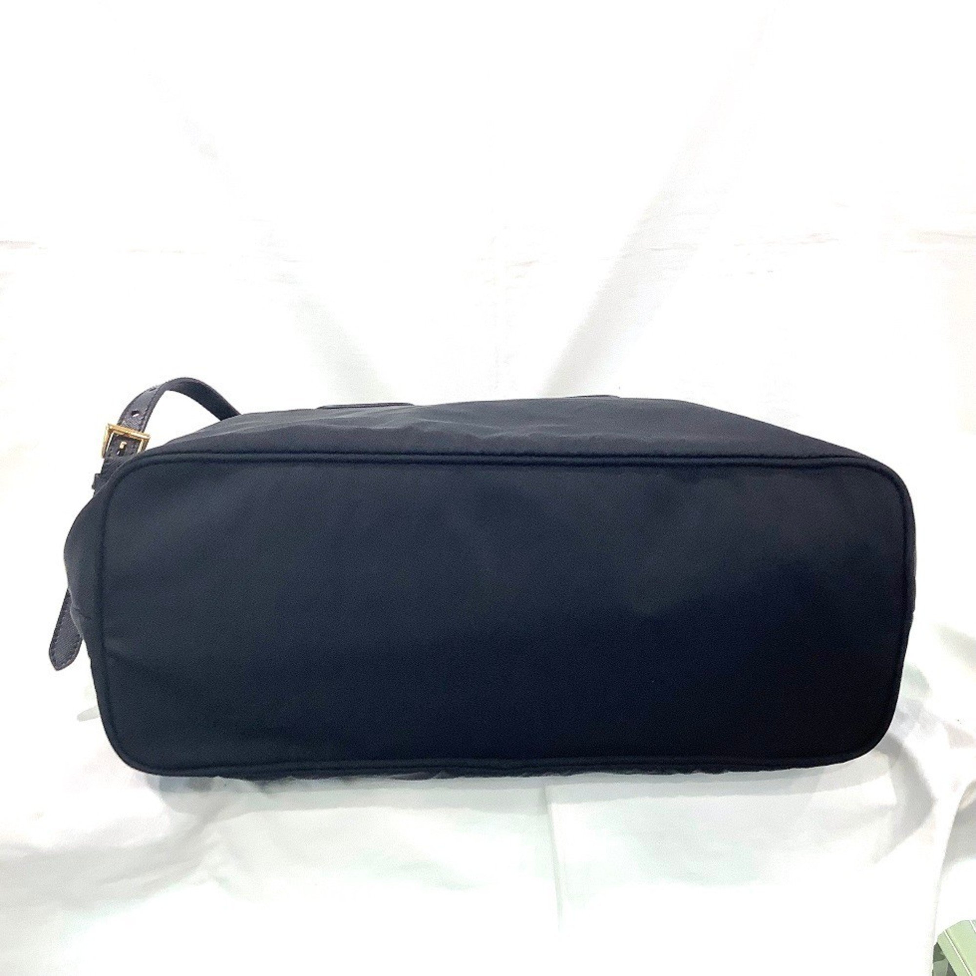 PRADA Nylon x Saffiano Leather Shoulder Bag BN2001 Black KB-8136