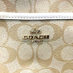 Coach COACH PVC shoulder bag, body beige x white F29210, brown interior, outlet KB-8231