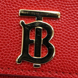 Burberry Bi-fold Long Wallet 8018940 Red Leather Women's BURBERRY