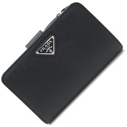 Prada Bi-fold Wallet 1ML225 Black Leather Saffiano L-Shaped Compact Women's PRADA