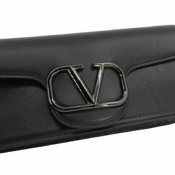 Valentino Garavani V Shoulder Bag Leather Black 1Y2B0B54VTQ