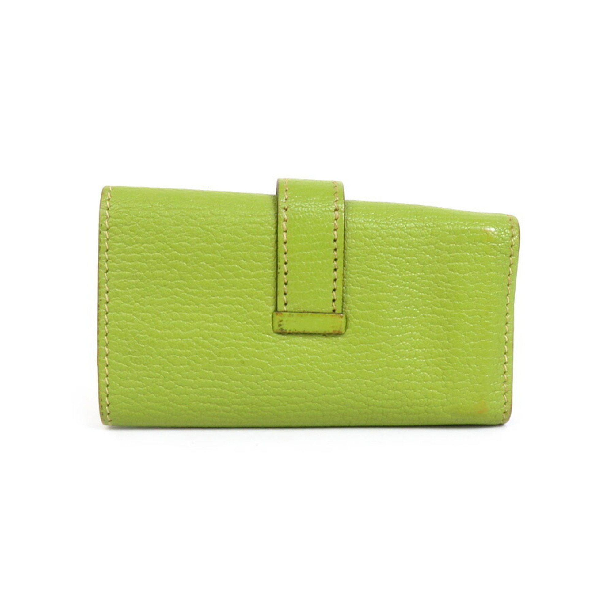 Hermes HERMES Key Case Bearn 4-Key Chevre Mysore Yellow Green Unisex r9995f