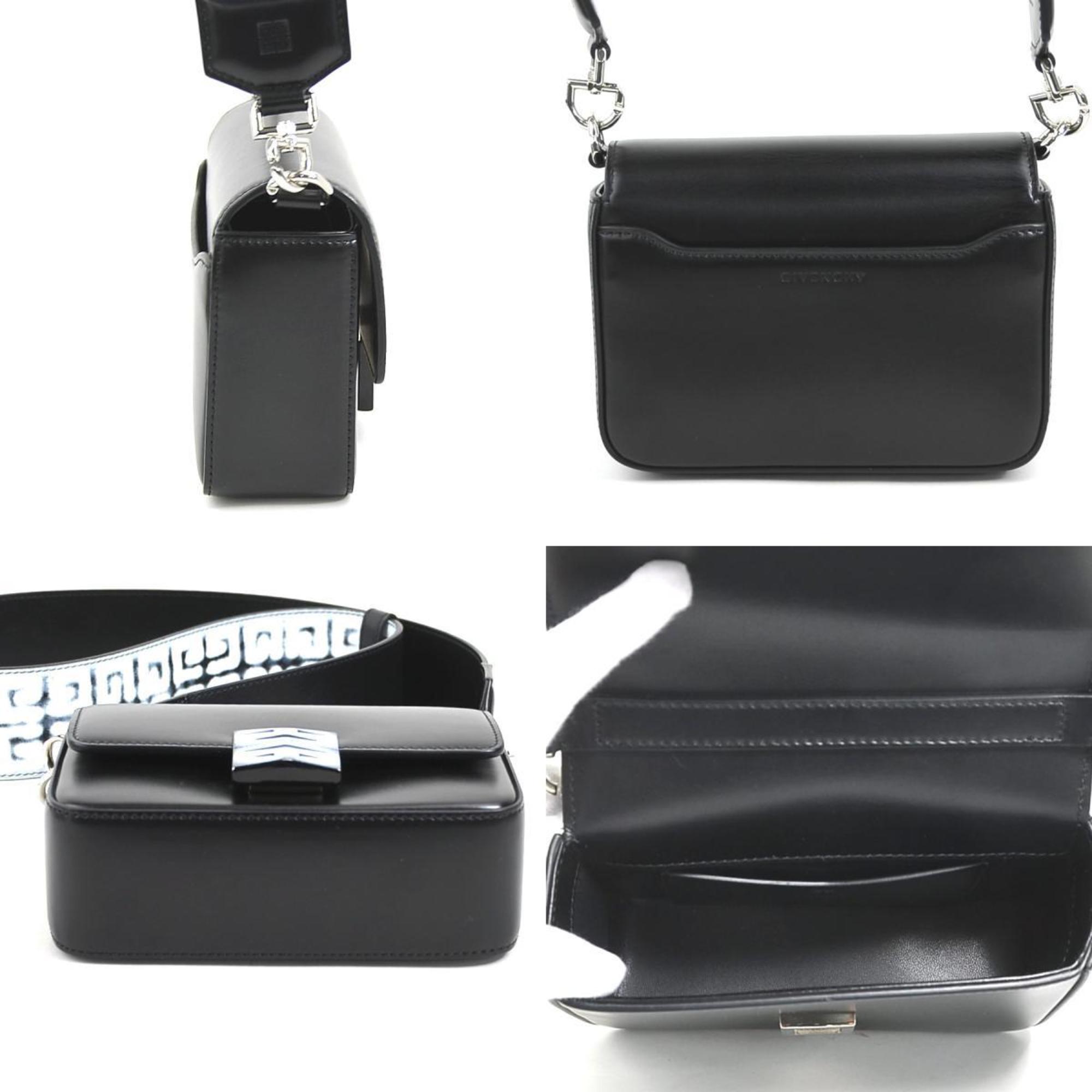 Givenchy Shoulder Bag Small 4G Leather Black Silver Women's 99886f