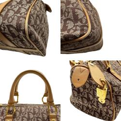 Christian Dior handbag Trotter canvas/leather brown/beige gold women's z0391
