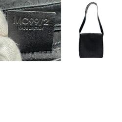 CELINE Shoulder Bag Canvas/Leather Black Silver Women's z0400