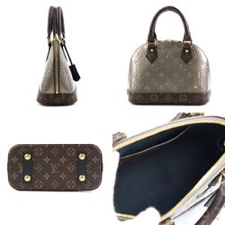 Louis Vuitton LOUIS VUITTON Handbag Shoulder Bag Monogram Vernis Alma BB Champagne Metalise Grey Women's M44862 99882g