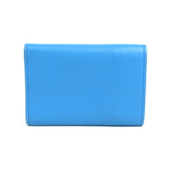 BALENCIAGA Tri-fold wallet Leather Blue Unisex r9978g