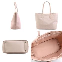 Christian Dior Tote Bag Shoulder Cannage Coated Canvas/Leather Light Pink Beige Women's e58463g