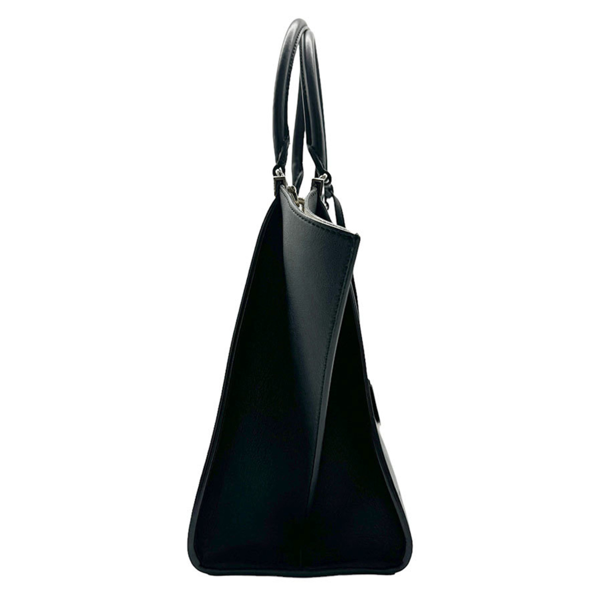 FENDI Handbag Shoulder Bag Trois Jours Leather Black Women's 8BH279-1A5 z0376
