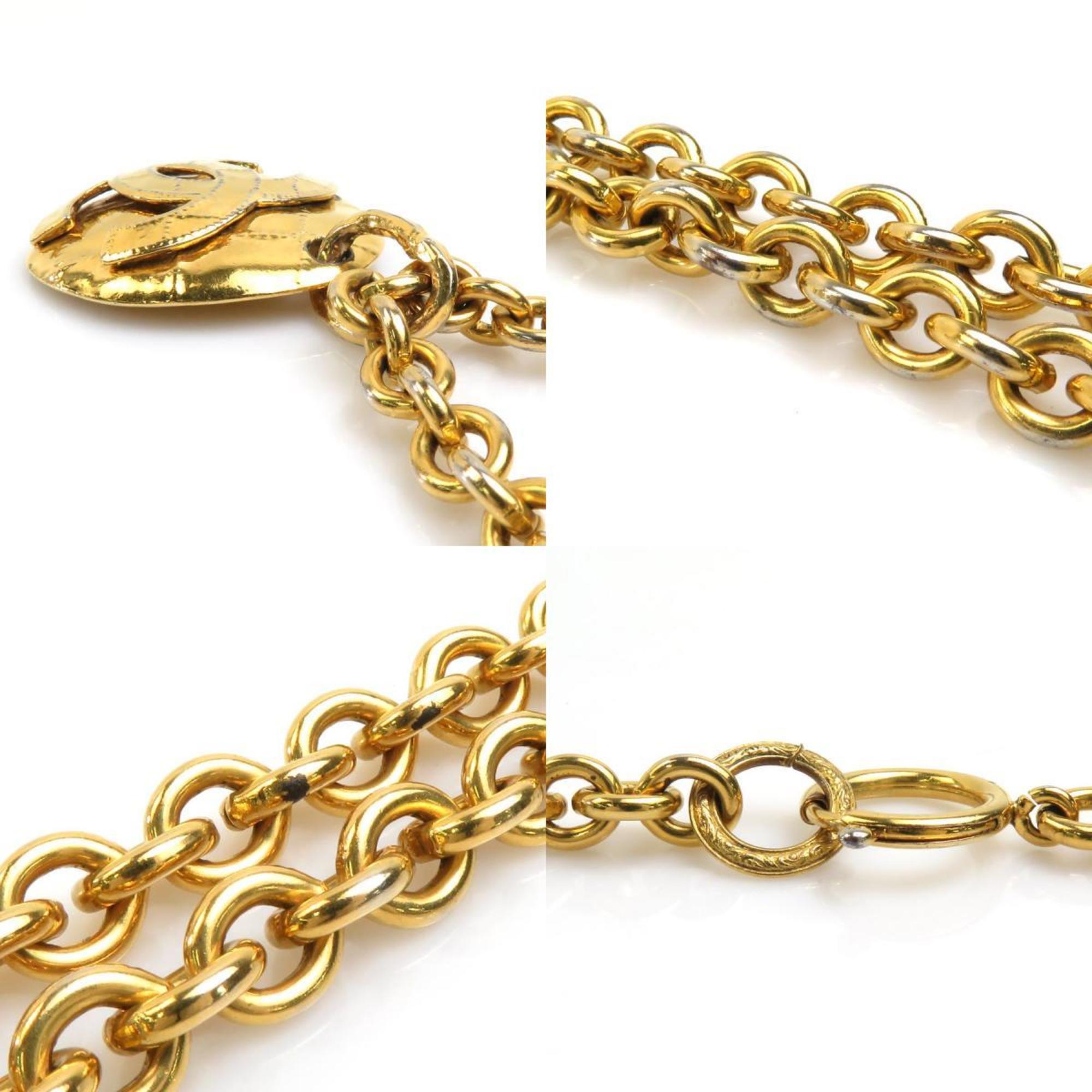 CHANEL Coco Mark Metal Gold Necklace for Women e58477g