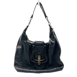 FENDI Shoulder Bag Leather/Patent Leather Black Women's z0368