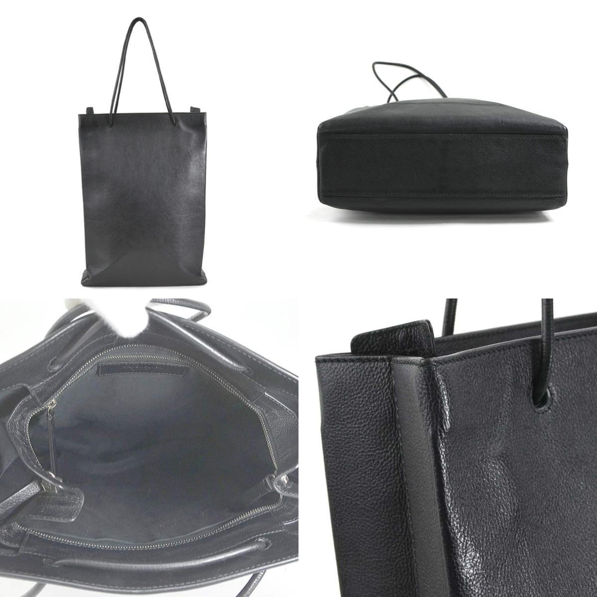 BALENCIAGA Shoulder Bag North South M Leather Black Unisex 482545 r9966a