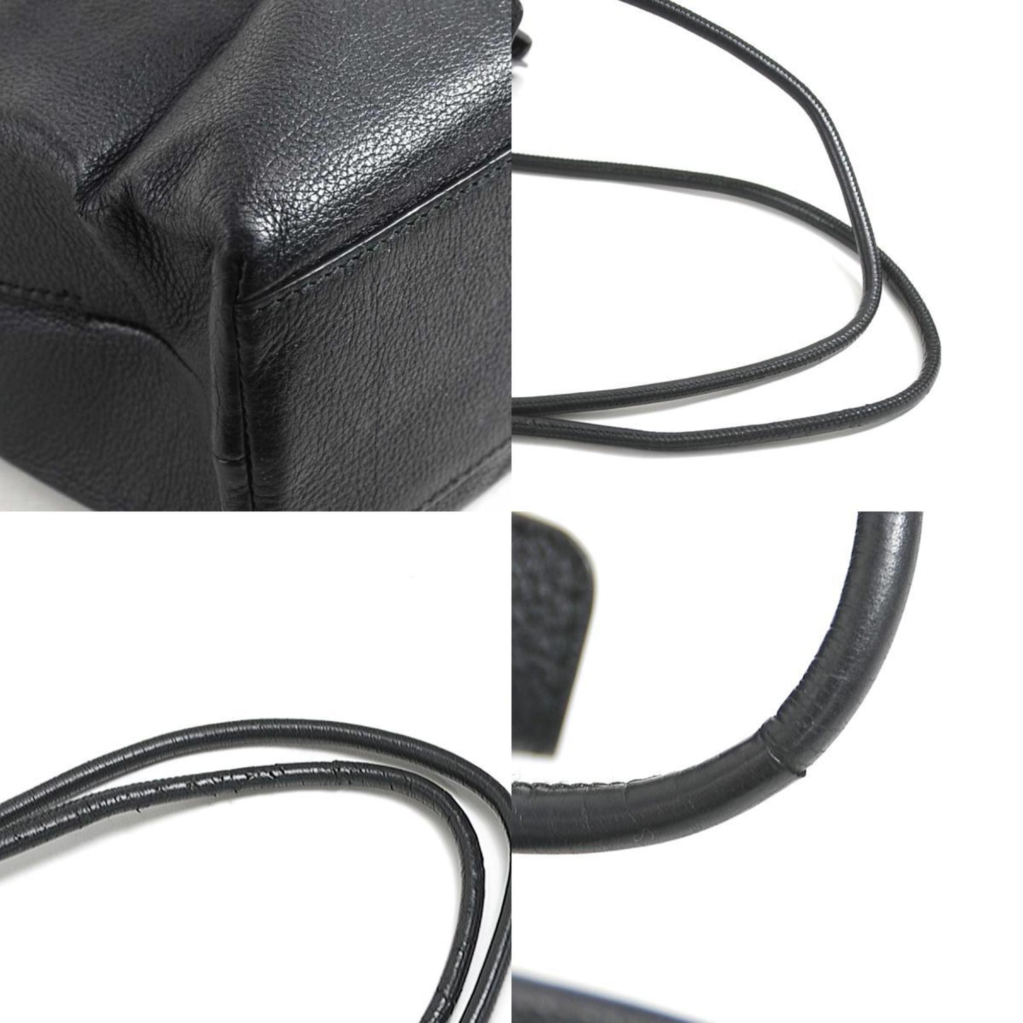BALENCIAGA Shoulder Bag North South M Leather Black Unisex 482545 r9966a