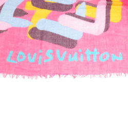 Louis Vuitton LOUIS VUITTON Shawl Cashmere/Silk Pink/Multicolor Women's e58449a
