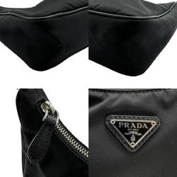 PRADA Shoulder Bag Nylon Black Silver Women's z0402