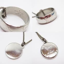 LOUIS VUITTON Necklace Ring Monogram Metal Silver Men's M62485 w0134a