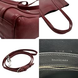 BALENCIAGA Handbag Shoulder Bag Everyday XXS Leather Bordeaux Unisex z0369