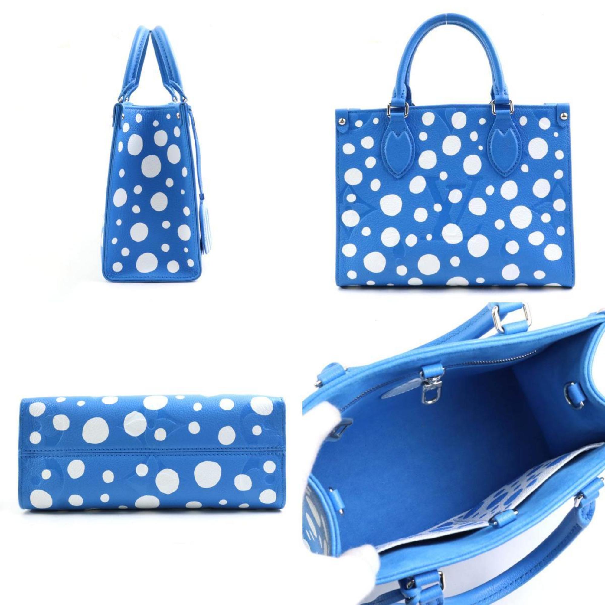 LOUIS VUITTON Handbag Shoulder Bag LV×YK On the Go PM Monogram Empreinte Blue×White Women's M46424 a0307