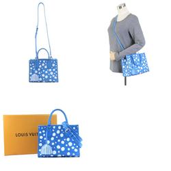 LOUIS VUITTON Handbag Shoulder Bag LV×YK On the Go PM Monogram Empreinte Blue×White Women's M46424 a0307