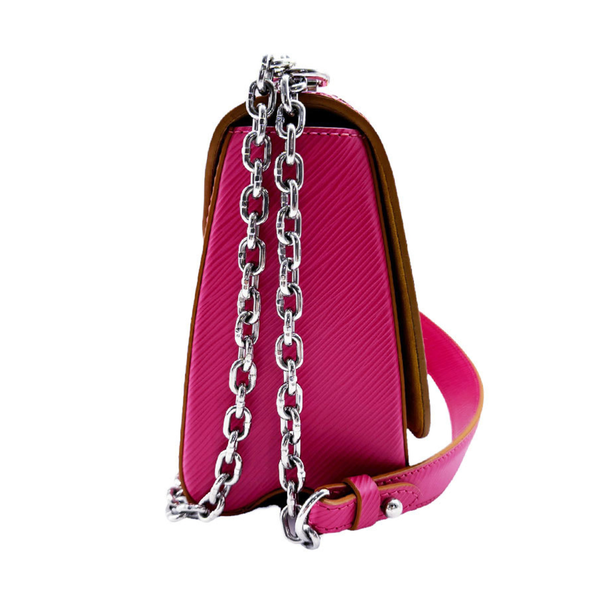 Louis Vuitton Shoulder Bag Epi Twist MM Leather Pink x Multicolor Silver Women's z0412