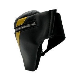 FENDI Body Bag Zucca PVC/Leather Grey/Black/Yellow Silver Men's z0403