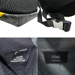 FENDI Body Bag Zucca PVC/Leather Grey/Black/Yellow Silver Men's z0403
