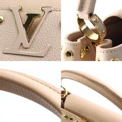 Louis Vuitton LOUIS VUITTON Handbag Capucines MM Leather Pink Beige Women's a0310